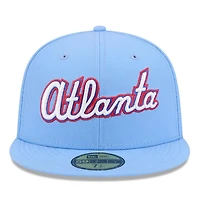 Casquette ajustée New Era Atlanta Braves 2026 City Connect 59FIFTY bleu clair pour homme