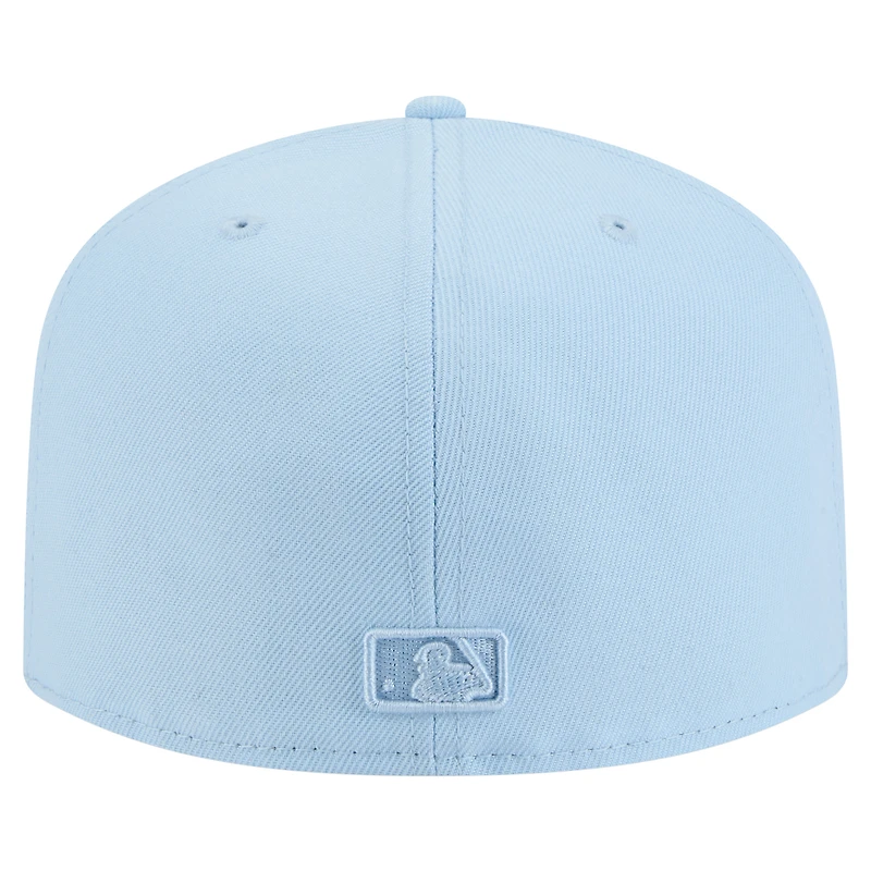 Men's New Era  Light Blue Atlanta Braves Color Pack A-Frame 59FIFTY Fitted Hat