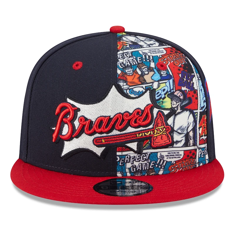 Men's New Era Navy/Red Atlanta Braves 2025 MLB Diamond Hero Edition 9FIFTY Snapback Hat