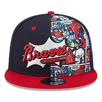 Men's New Era Navy/Red Atlanta Braves 2025 MLB Diamond Hero Edition 9FIFTY Snapback Hat