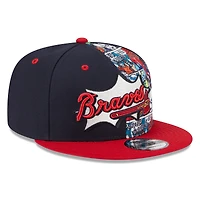 Men's New Era Navy/Red Atlanta Braves 2025 MLB Diamond Hero Edition 9FIFTY Snapback Hat