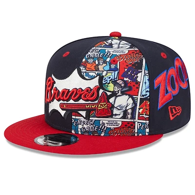 Men's New Era Navy/Red Atlanta Braves 2025 MLB Diamond Hero Edition 9FIFTY Snapback Hat