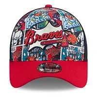 Casquette ajustable New Era 9FORTY bleu marine/rouge des Braves d'Atlanta 2025 MLB Diamond Hero Edition pour homme