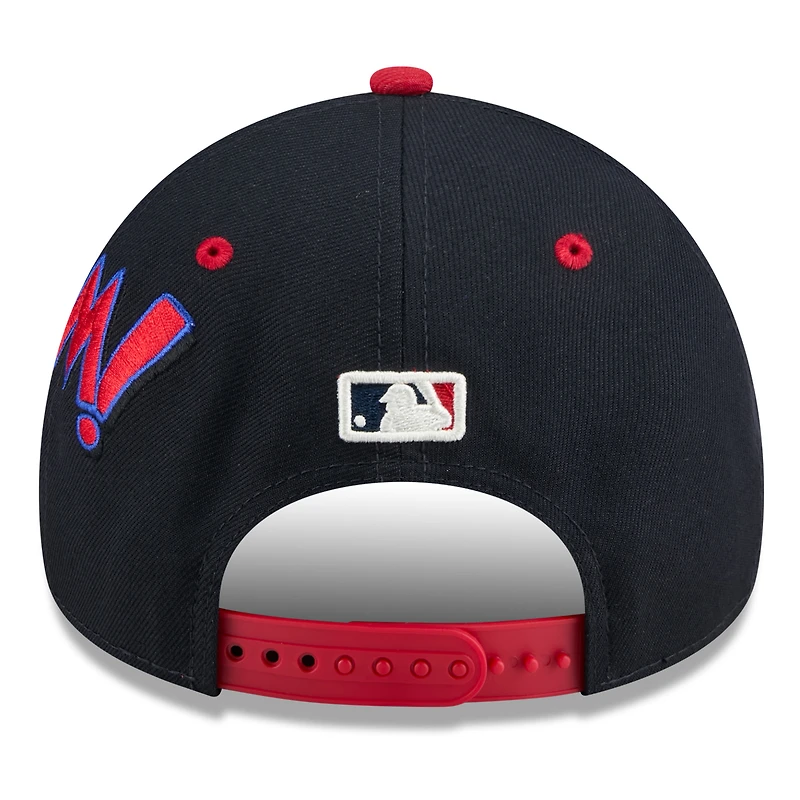Casquette ajustable New Era 9FORTY bleu marine/rouge des Braves d'Atlanta 2025 MLB Diamond Hero Edition pour homme