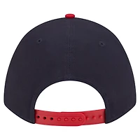 Casquette ajustable New Era Arch 9FORTY A-Frame M-Crown bleu marine/rouge pour homme des Braves d'Atlanta