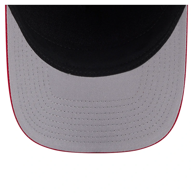 Casquette ajustable New Era Arch 9FORTY A-Frame M-Crown bleu marine/rouge pour homme des Braves d'Atlanta