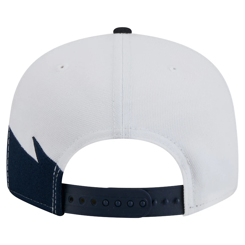 Casquette Snapback 9FIFTY dentelée bleu marine/blanc pour homme New Era Atlanta Braves