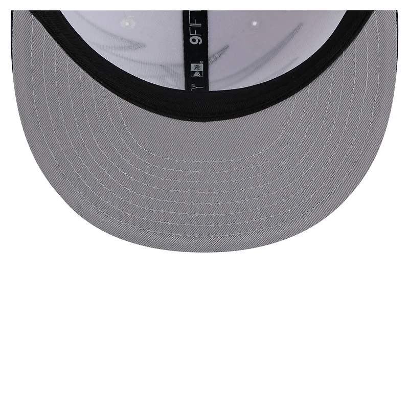 Casquette Snapback 9FIFTY dentelée bleu marine/blanc pour homme New Era Atlanta Braves
