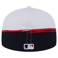 Casquette ajustée 59FIFTY Atlanta Braves Paint Stroke bleu marine/blanc pour homme New Era