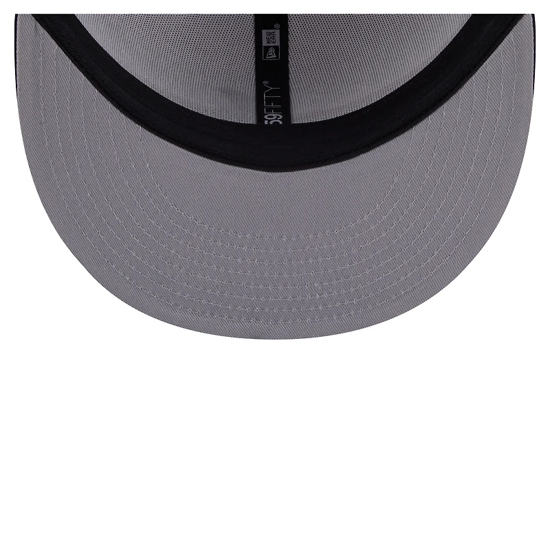 Casquette ajustée 59FIFTY Atlanta Braves Paint Stroke bleu marine/blanc pour homme New Era