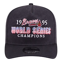 Casquette snapback New Era bleu marine Atlanta Braves, champions des World Series 1995, modèle historique 9FIFTY A-Frame.