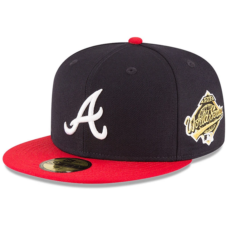 Casquette ajustée 59FIFTY en laine pour homme Atlanta Braves 1995 World Series New Era bleu marine