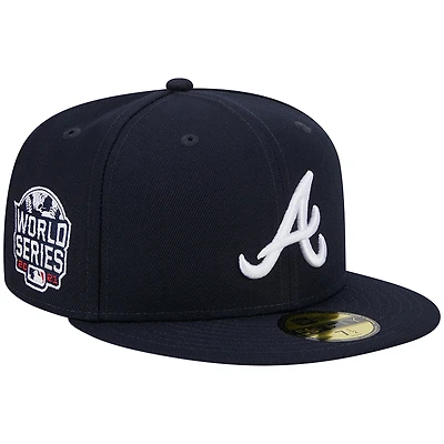 Men's New Era Navy Atlanta Braves 2021 World Series Team Color 59FIFTY Fitted Hat