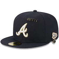 Men's New Era  Navy Atlanta Braves 2025 59FIFTY Day Fitted Hat with Pins