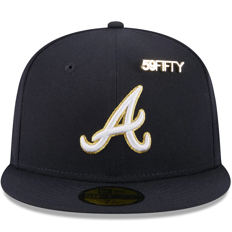 Men's New Era  Navy Atlanta Braves 2025 59FIFTY Day Fitted Hat with Pins
