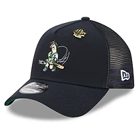 Men's New Era  Navy Atlanta Braves 2025 Big League Chew A-Frame 9FORTY Adjustable Trucker Hat
