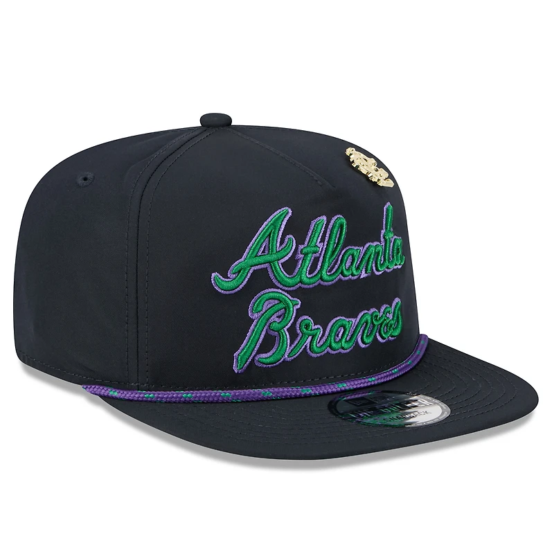 Casquette snapback New Era bleu marine Atlanta Braves 2025 Big League Chew Golfer pour homme