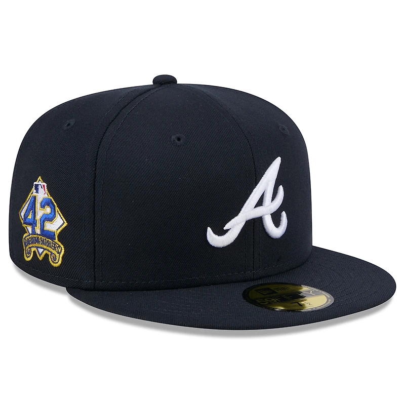 Men's New Era  Navy Atlanta Braves 2025 Jackie Robinson Day 59FIFTY Fitted Hat