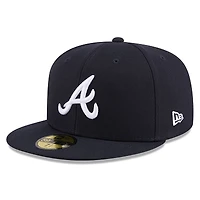 Casquette ajustée New Era bleu marine Atlanta Braves 2026 Jackie Robinson Day 59FIFTY pour homme