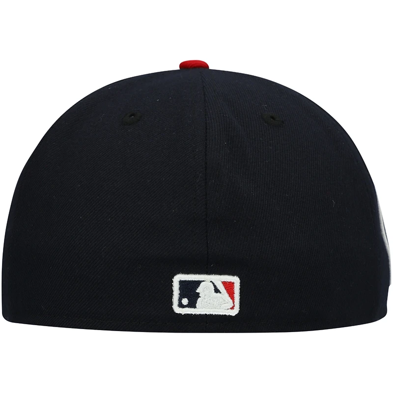 Casquette ajustée 59FIFTY avec écusson latéral commémoratif Atlanta Braves 11 New Era pour homme, bleu marine