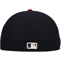 Casquette ajustée 59FIFTY avec écusson latéral commémoratif Atlanta Braves 11 New Era pour homme, bleu marine