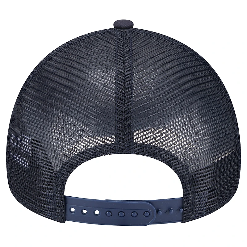 Men's New Era Navy Atlanta Braves 9FORTY A-Frame Trucker Adjustable Hat