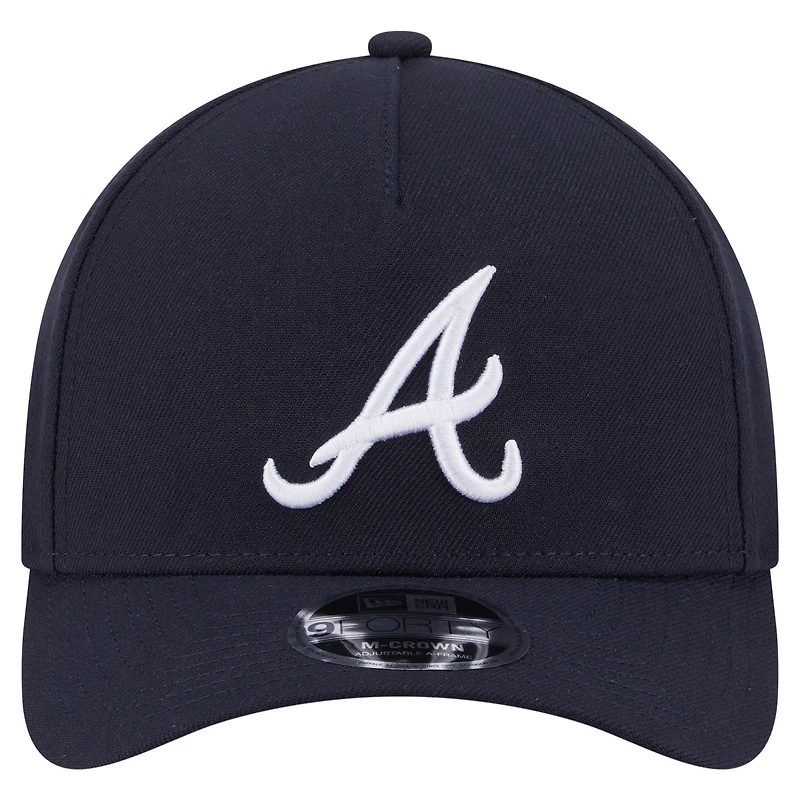 Men's New Era  Navy Atlanta Braves 9FORTY M-Crown Adjustable Hat