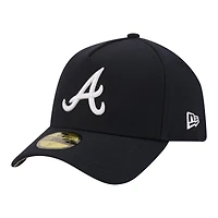 Men's New Era  Navy Atlanta Braves A-Frame 59FORTY Fitted Hat