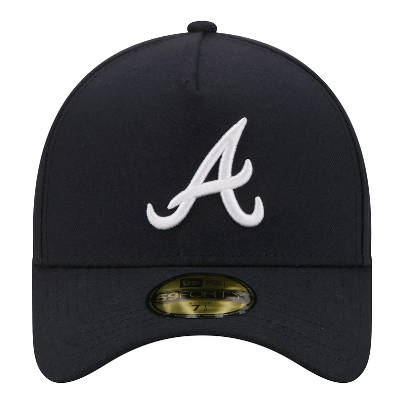Casquette ajustée New Era 59FORTY bleu marine Atlanta Braves pour homme