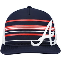 Casquette snapback A-Frame Trucker 9FIFTY bleu marine des Braves d'Atlanta pour homme de New Era