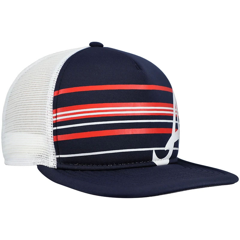 Casquette snapback A-Frame Trucker 9FIFTY bleu marine des Braves d'Atlanta pour homme de New Era
