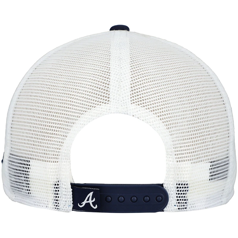 Casquette snapback A-Frame Trucker 9FIFTY bleu marine des Braves d'Atlanta pour homme de New Era