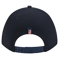 Men's New Era Navy Atlanta Braves American Flag 9FORTY M-Crown A-Frame Adjustable Hat