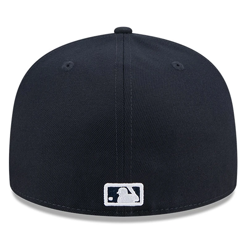 Casquette ajustée 59FIFTY bleu marine des Braves d'Atlanta pour homme