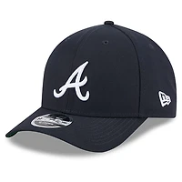 Casquette ajustable New Era 9FORTY M-Crown bleu marine pour homme, modèle Hall of Fame des Braves d'Atlanta