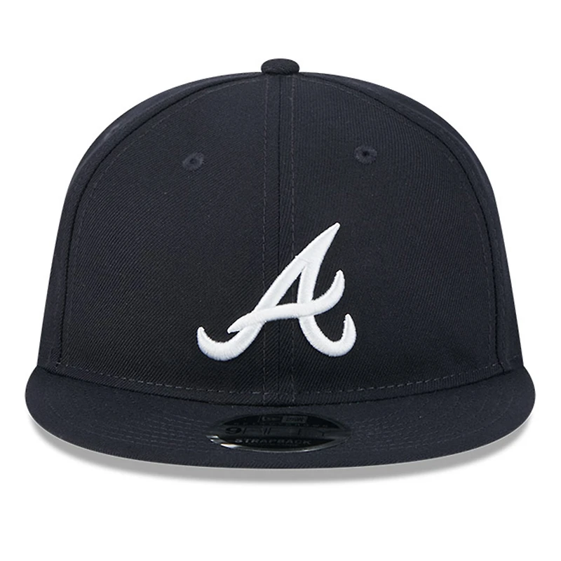Casquette ajustable New Era bleu marine Atlanta Braves, modèle Hall of Fame, couronne rétro 9FIFTY pour homme