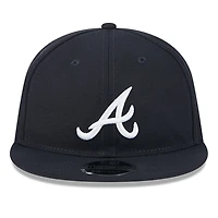 Casquette ajustable New Era bleu marine Atlanta Braves, modèle Hall of Fame, couronne rétro 9FIFTY pour homme