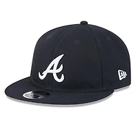 Casquette ajustable New Era bleu marine Atlanta Braves, modèle Hall of Fame, couronne rétro 9FIFTY pour homme