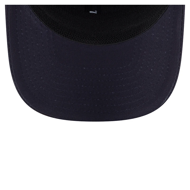 Casquette extensible à bouton-pression New Era bleu marine pour homme avec écusson circulaire 9SEVENTY des Braves d'Atlanta