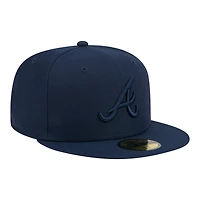 Casquette ajustée New Era 59FIFTY bleu marine Atlanta Braves pour homme