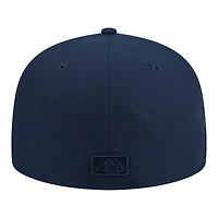 Casquette ajustée New Era 59FIFTY bleu marine Atlanta Braves pour homme
