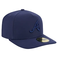 Men's New Era Navy Atlanta Braves Color Pack A-Frame 59FIFTY Fitted Hat