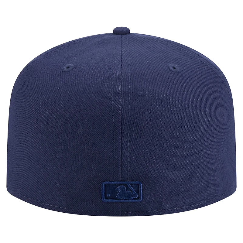 Men's New Era Navy Atlanta Braves Color Pack A-Frame 59FIFTY Fitted Hat