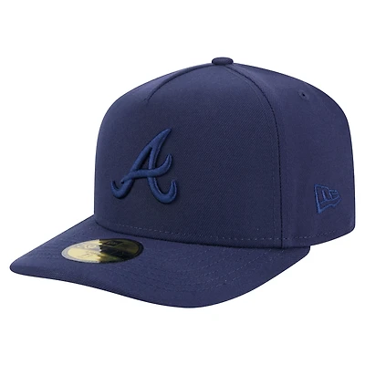 Men's New Era Navy Atlanta Braves Color Pack A-Frame 59FIFTY Fitted Hat
