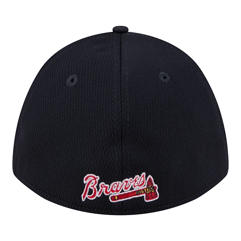 Casquette New Era Dash 39THIRTY Flex bleu marine Atlanta Braves pour homme