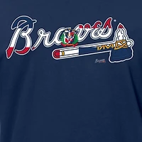 T-shirt New Era bleu marine pour homme avec logo drapeau de la République dominicaine des Braves d'Atlanta