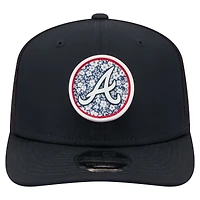 Men's New Era  Navy Atlanta Braves Floral Patch 9SEVENTY Adjustable Hat