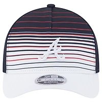 Men's New Era  Navy Atlanta Braves Gradient 9FORTY M-Crown Adjustable Hat