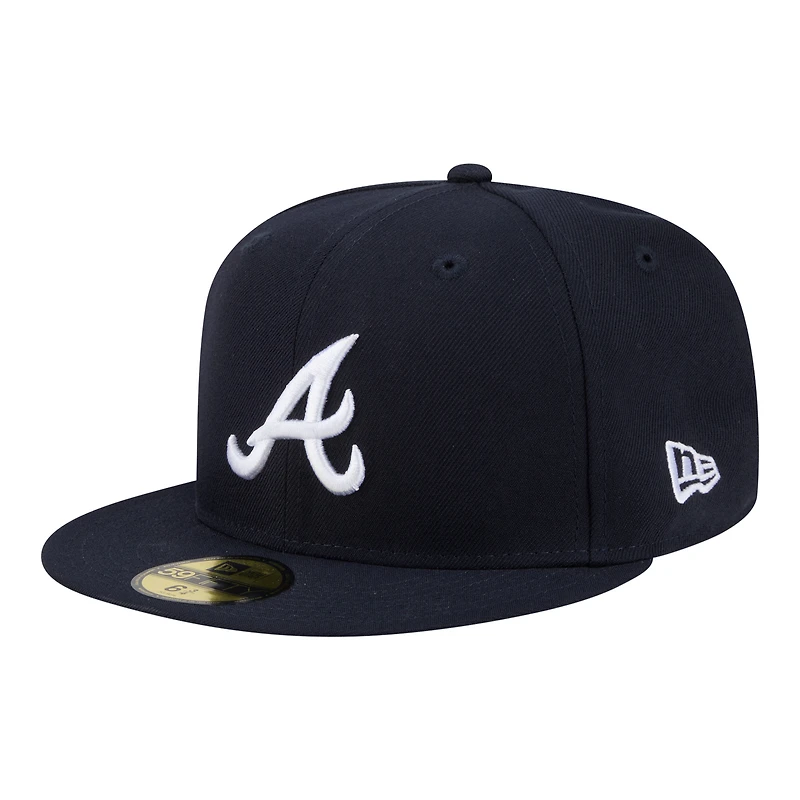 Casquette ajustée New Era 59FIFTY bleu marine Atlanta Braves pour homme