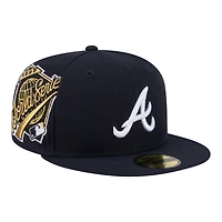 Men's New Era  Navy Atlanta Braves Hidden Hit 59FIFTY Fitted Hat